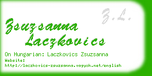 zsuzsanna laczkovics business card